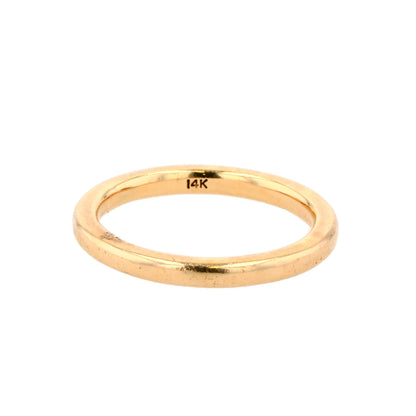 14K Gold Squared Polished Round Band