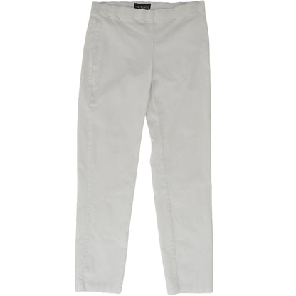 White Solid Dress Pants