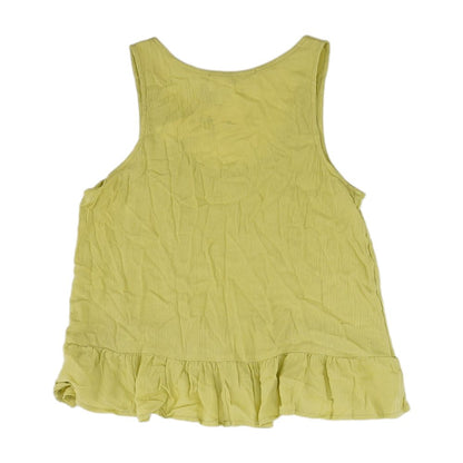 Green Solid Sleeveless Blouse