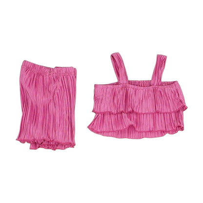 Magenta Solid Short Set