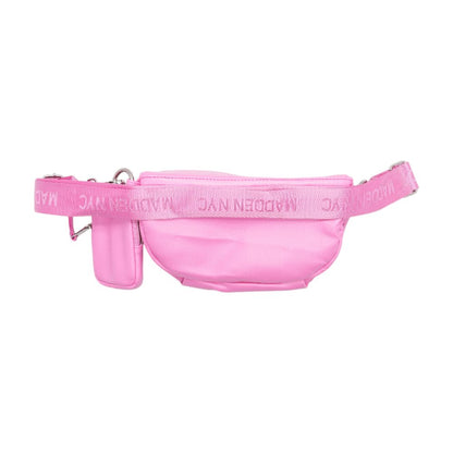 Pink Faux Leather Belt Bag