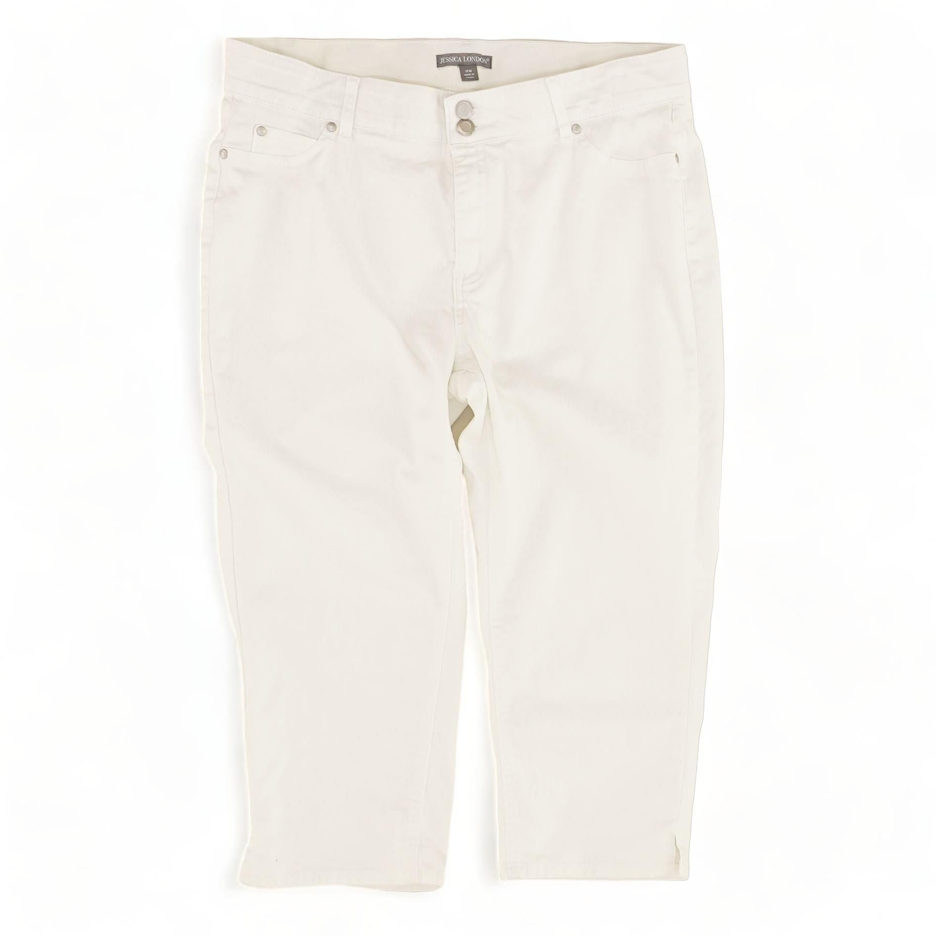 White Solid Capri Pants – Unclaimed Baggage