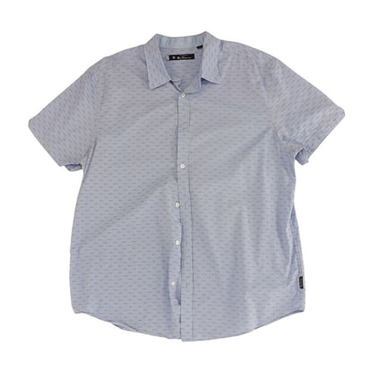 Blue Misc Short Sleeve Button Down