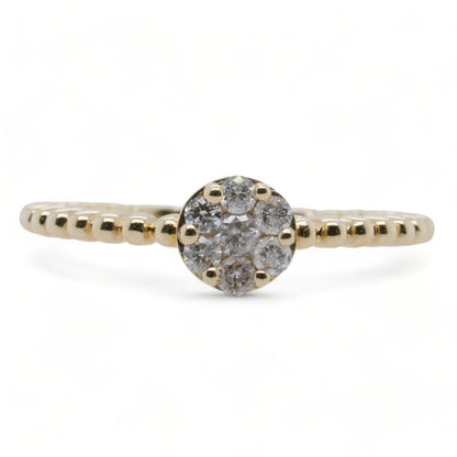 10K Gold Diamond Cluster Ring