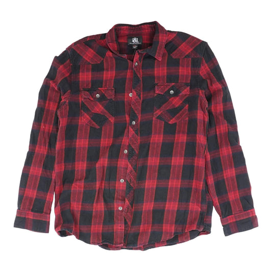 Red Plaid Long Sleeve Button Down