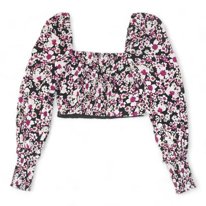 Multi Floral Long Sleeve Blouse