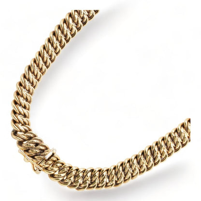 9K Gold French Braid Collar Necklace