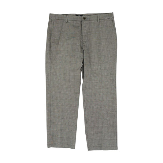 Gray Plaid Chino Pants