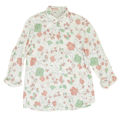 Ivory Floral Long Sleeve Blouse