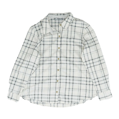 White Check Button Down