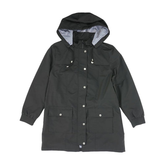 Black Solid Rain Coat