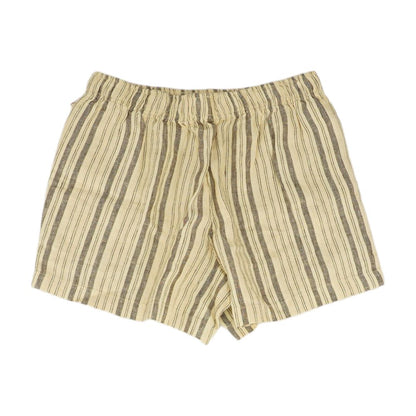 Beige Striped Chino Shorts