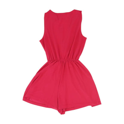 Pink Solid Romper