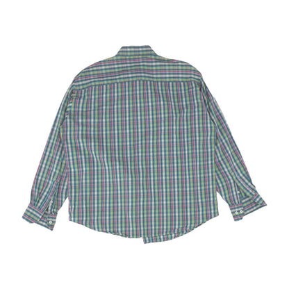 Blue Plaid Long Sleeve Button Down