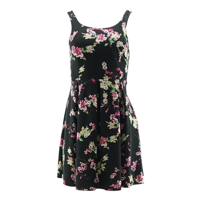 Black Floral Mini Dress