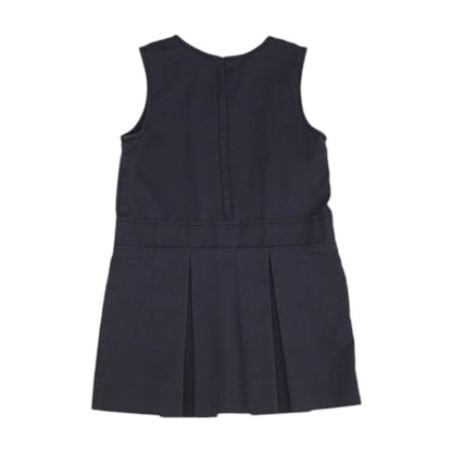 Navy Solid Midi Dress