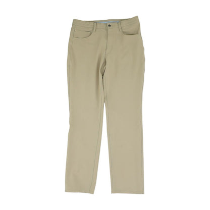 Tan Solid Five Pocket Pants