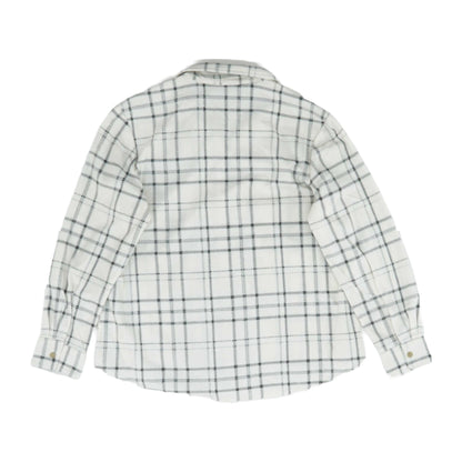 White Check Button Down