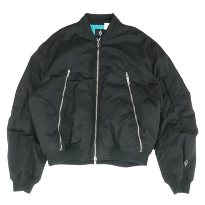 Black Solid Bomber Jacket