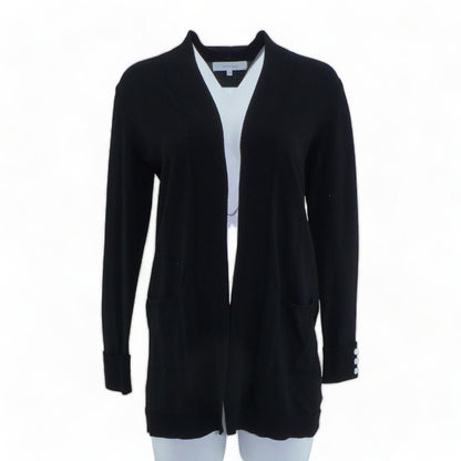 Black Solid Cardigan Sweater