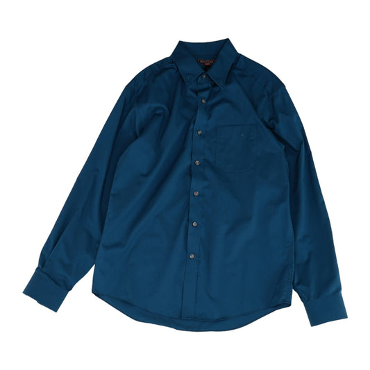 Teal Solid Long Sleeve Button Down