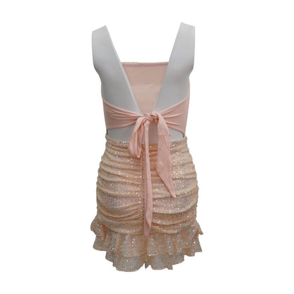 Peach Misc Mini Dress