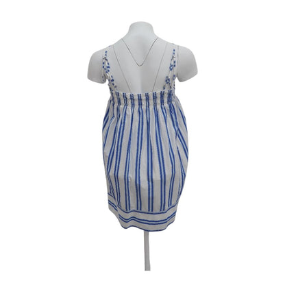 White Striped Mini Dress