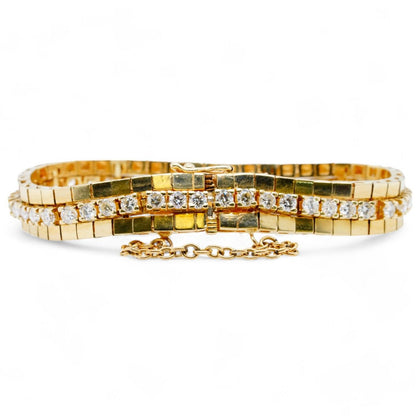 14K Gold Tennis Bracelet with Round Diamonds