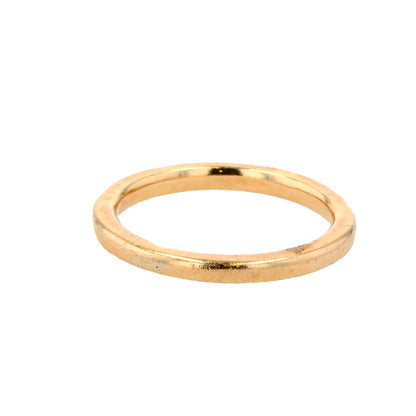 14K Gold Squared Polished Round Band