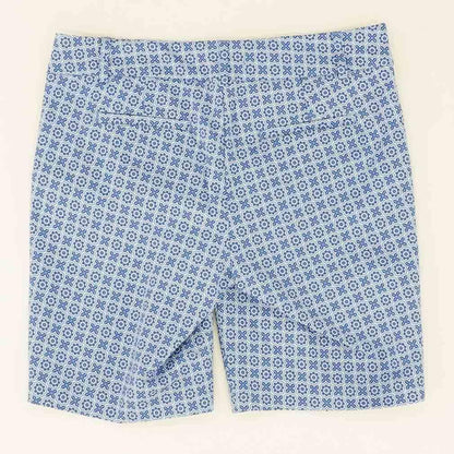 Blue Graphic Chino Shorts