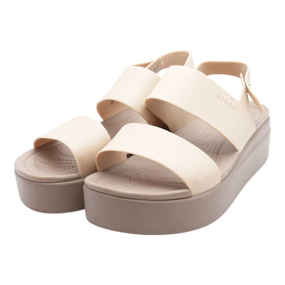 Beige Wedged Sandals