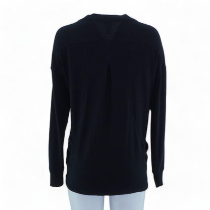 Black Solid Cardigan Sweater