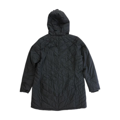 Black Solid Puffer Coat