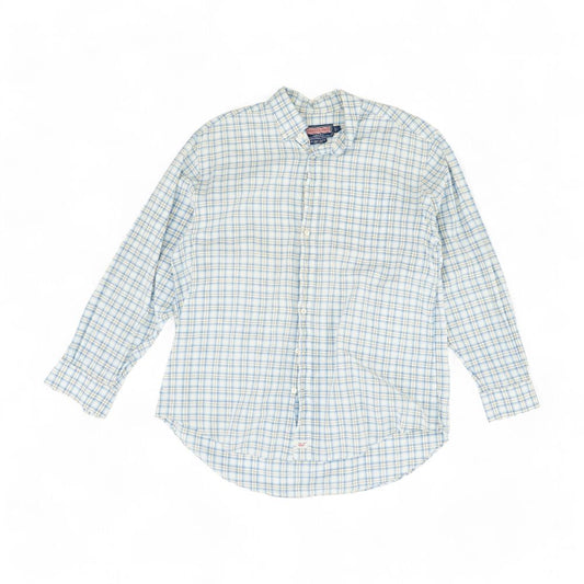 Blue Plaid Long Sleeve Button Down