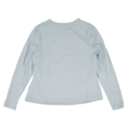 Blue Solid Crewneck T-Shirt