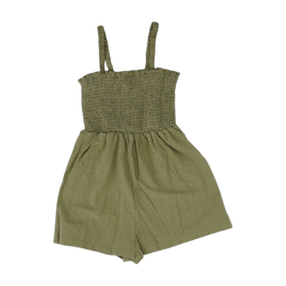 Green Solid Romper