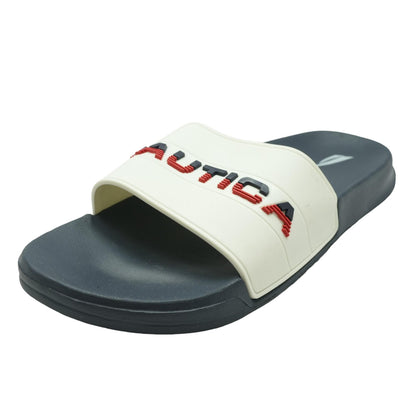 Navy Athletic Slide Shoes