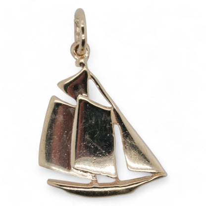 14K Gold Sailboat Charm