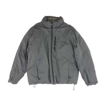 Gray Solid Puffer Jacket