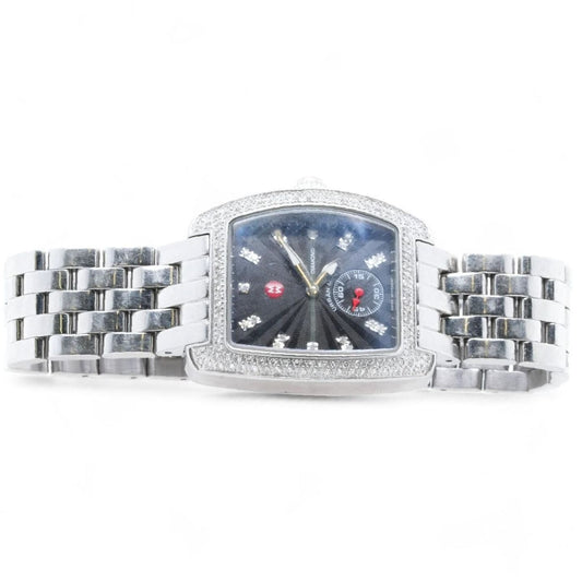 Women's Urban Mini Diamond Black Dial Stainless Steel Watch