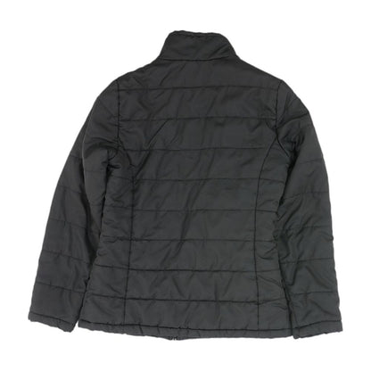 Black Solid Puffer Jacket