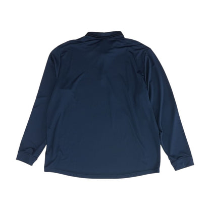 Navy Solid Long Sleeve Polo