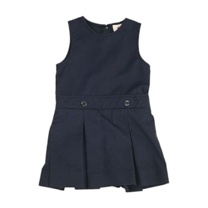 Navy Solid Midi Dress