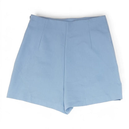 Blue Solid Skort Skirt