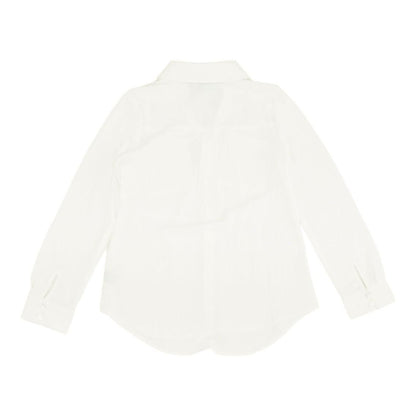 White Solid Button Down