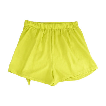 Neon Green Solid Active Shorts