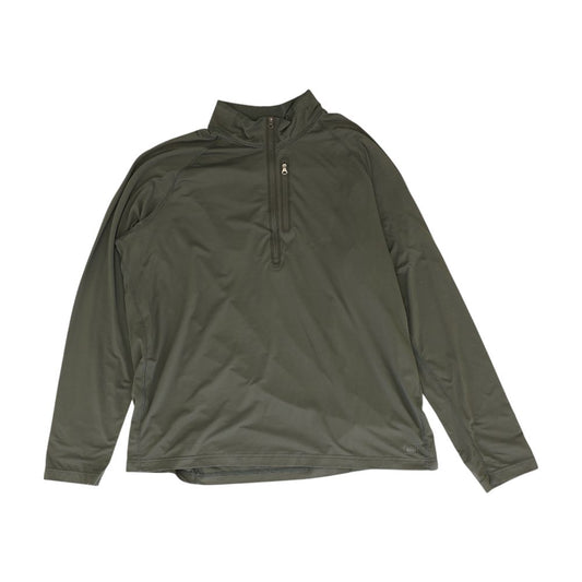 Green Solid 1/4 Zip Pullover