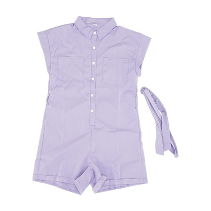 Lavender Solid Romper