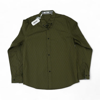 Green Misc Long Sleeve Button Down