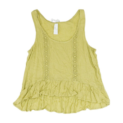 Green Solid Sleeveless Blouse